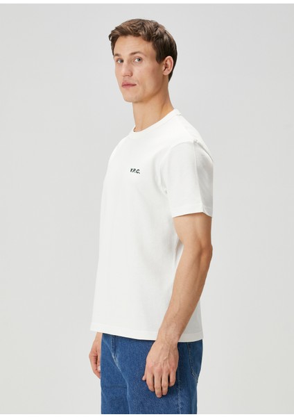 Beyaz Logo Nakışlı T-Shirt modelleri