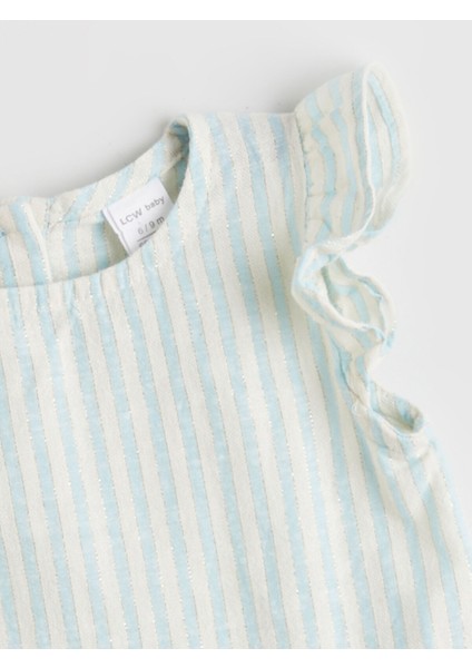 Yeni Sezon Fırfırlı Kız Bebek Müslin Bluz ve Pantolon modelleri