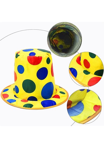 Palyaço Şapkası Rengarenk Puantiyeli 19 cm - Lisinya modelleri
