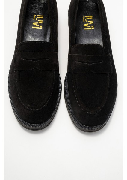 Pline Siyah Süet Hakiki Deri Kadın Loafer Ayakkabı fiyatları