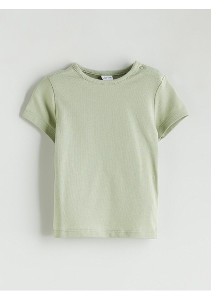 Yeni Sezon Bisiklet Yaka Basic Kız Bebek Tişört ve Şort 2'li Takım fiyatları