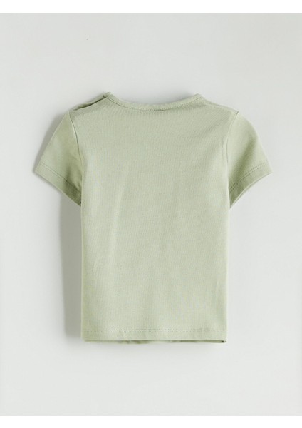 Yeni Sezon Bisiklet Yaka Basic Kız Bebek Tişört ve Şort 2'li Takım fırsatları