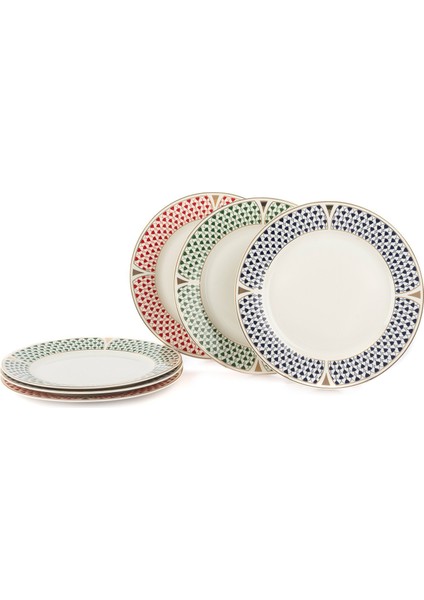 Regular Porselen 6'lı Pasta Tabağı 21 cm
