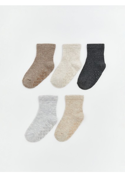 Yeni Sezon Basic Erkek Bebek Soket Çorap 5'li