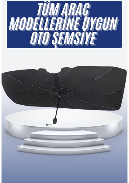 Allzey Oto Ön Cam Güneşliği Otomatik Katlanabilir Gölgelik Oto Cam Şemsiye