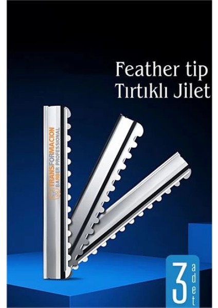 Modacar Feather Tip Tırtıklı Ustura Jileti 3 Adet fiyatları