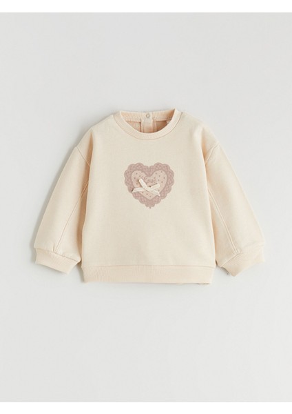 Yeni Sezon Kız Bebek Baskılı Sweatshirt ve Kadife Pantolon 2'li fiyatları