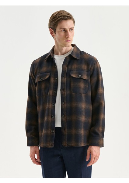 Yeni Sezon Regular Fit Uzun Kollu Ekose Erkek Oduncu Gömlek Ceket