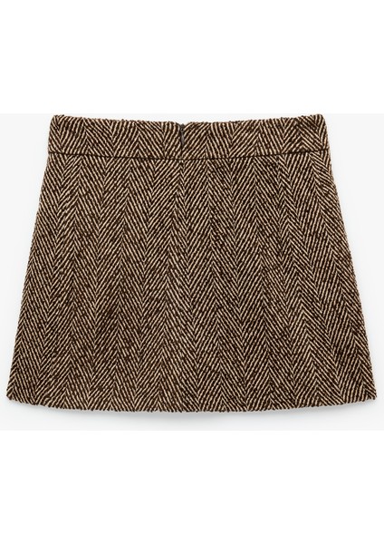 x Melis Ağazat - A Kesim Slim Fit Cepli Mini Kışlık Etek fiyatları