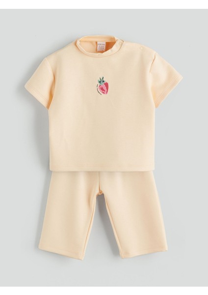 Yeni Sezon Kız Bebek Tişört ve Pantolon 2'li