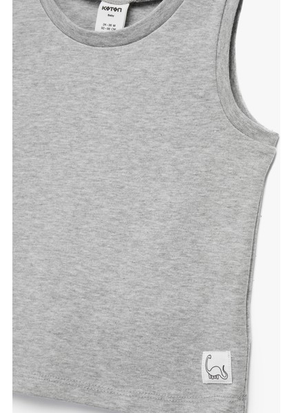 Bisiklet Yaka Pamuk Karışımlı Kolsuz Atlet modelleri