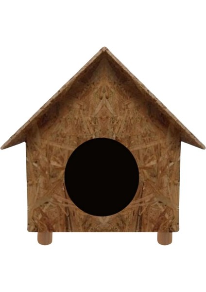 Kedi Evi Dış Ortam Uygun Ahşap Kedi Evi Osb 44X36X32 cm CAT43 modelleri