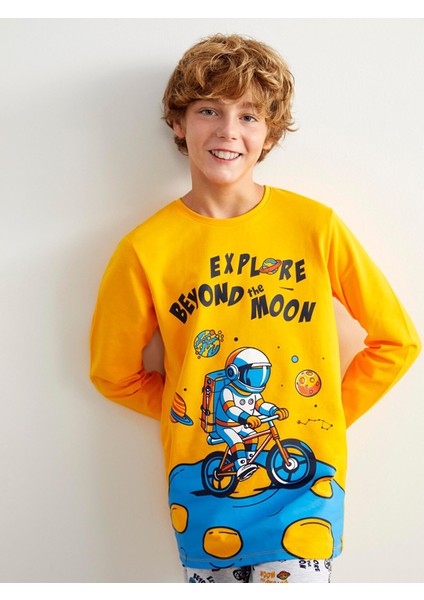 Yeni Sezon Bisiklet Yaka Erkek Çocuk Pijama Takımı fiyatları