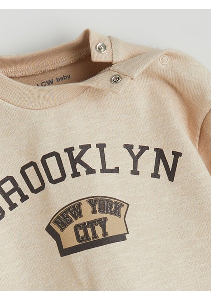 Yeni Sezon Bisiklet Yaka Baskılı Erkek Bebek Sweatshirt fiyatları