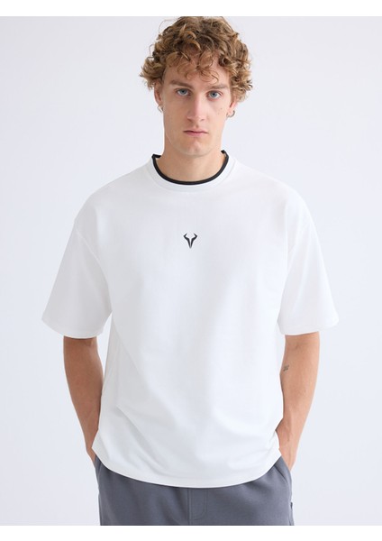 Yeni Sezon Bisiklet Yaka Kısa Kollu Erkek Sweatshirt