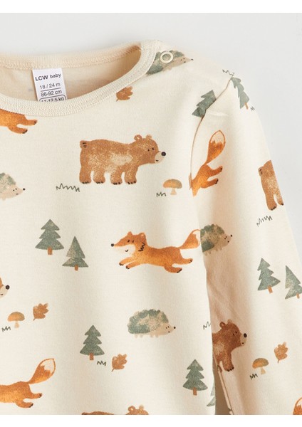 Yeni Sezon Uzun Kollu Baskılı Erkek Bebek Çıtçıtlı Body 2'li modelleri