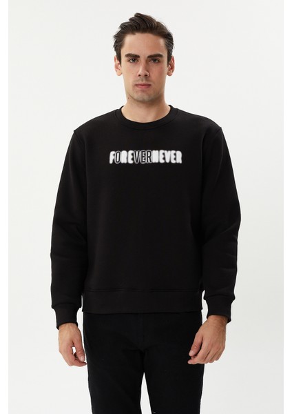 Esw 2742 Baskılı Bisiklet Yaka Erkek Sweat