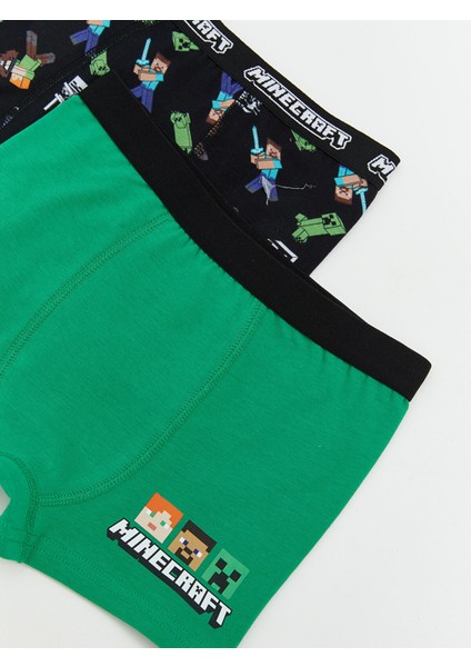 Yeni Sezon Minecraft Baskılı Erkek Çocuk Boxer 2'li modelleri