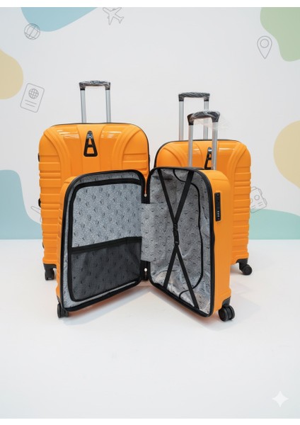 3'lü Kırılmaz Silikon Valiz Seti – Şifreli, Sessiz Tekerlek, Çelik Çekçek (Büyük-Orta-Kabin) fiyatları