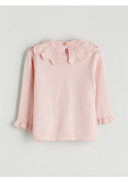 Yeni Sezon Bisiklet Yaka Kız Bebek Triko Kazak ve Pantolon 2'li fırsatları