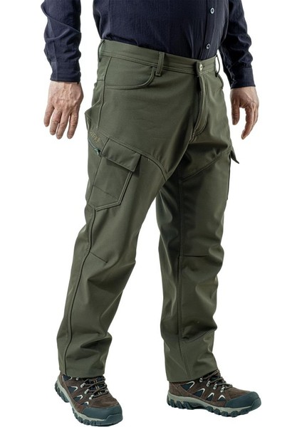 Içi Polarlı Softshell Pantolon - Su Rüzgar Geçirmez - Savage - Haki - Tactical Pantolon modelleri