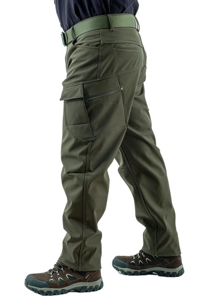 Içi Polarlı Softshell Pantolon - Su Rüzgar Geçirmez - Savage - Haki - Tactical Pantolon indirimleri