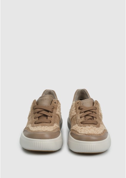 Bej Deri Kadın Outdoor Ayakkabı modelleri