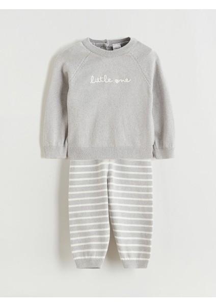 Yeni Sezon Baskılı Erkek Bebek Kazak ve Eşofman Altı