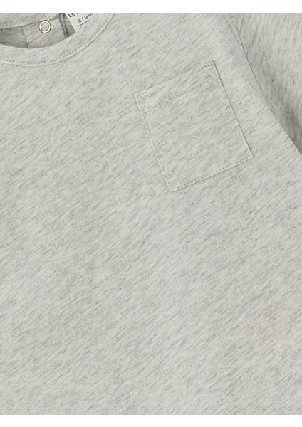 Yeni Sezon Bisiklet Yaka Baskılı Erkek Bebek Tişört 2'li modelleri