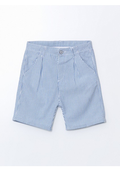 Yeni Sezon Çizgili Gabardin Erkek Çocuk Cepli Şort