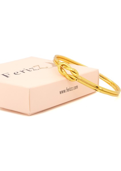 altın kaplama desenli ajda aşk düğümü bilezik blz-3115 modelleri