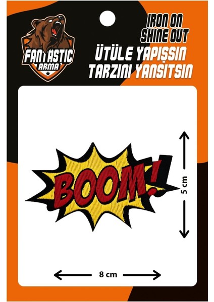 10'lu Paket Ütü ile Yapışan Dokuma Arma Patch Yama Boom Modeli modelleri