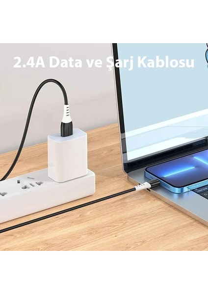Hoco X82 iPhone Lightning To USB 2.4A Silikon Data ve Şarj KABLOSU-(1903)