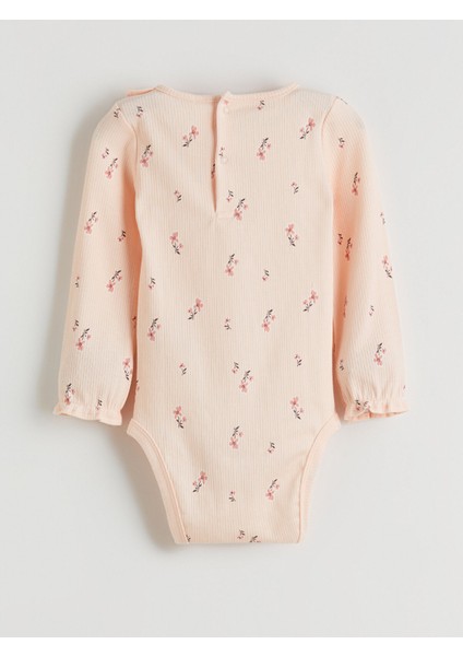 Yeni Sezon Bisiklet Yaka Çiçekli Kız Bebek Çıtçıtlı Bodysuit modelleri