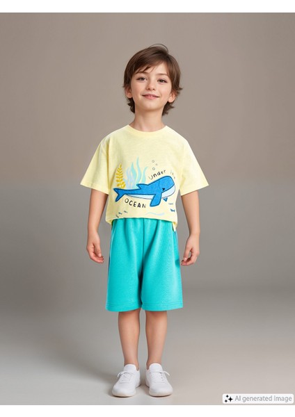 Yeni Sezon Beli Lastikli Basic Erkek Bebek Şort