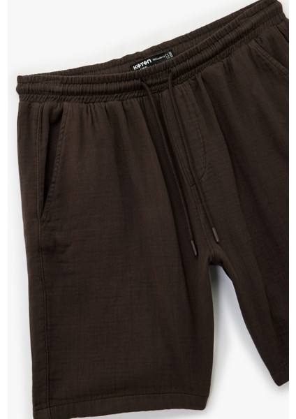 Pamuklu Regular Fit Cepli Beli Bağcıklı Şort modelleri