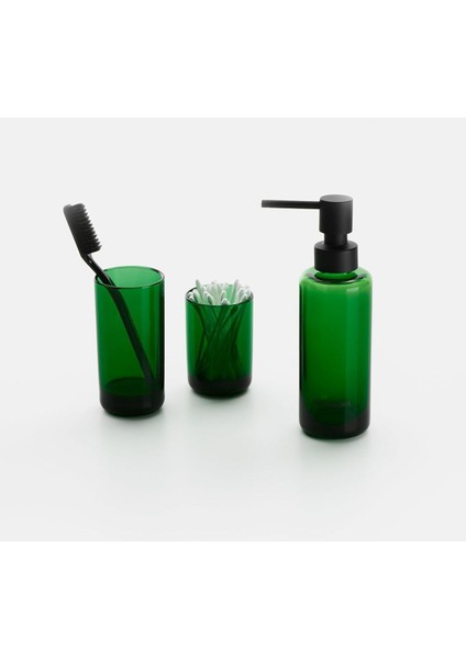 Popup Sıvı Sabunluk + Diş Fırçalık Seti (2AD), Tezgah Üstü - Yeşil fiyatları