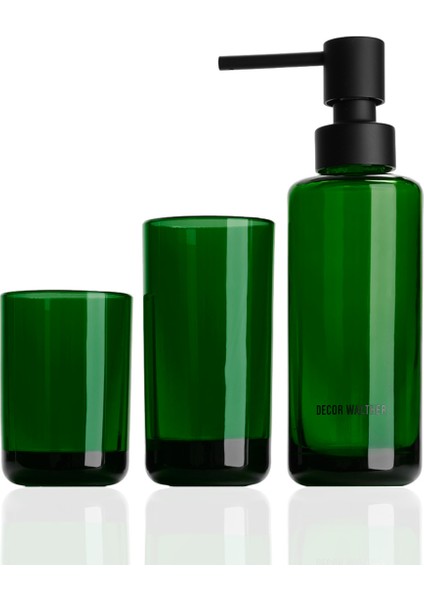 Popup Sıvı Sabunluk + Diş Fırçalık Seti (2AD), Tezgah Üstü - Yeşil modelleri