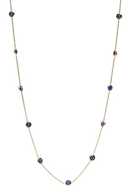 Nazar Boncuğu Kadın Altın Kolye