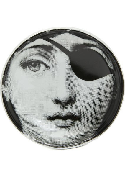 Eyepatch Siyah Beyaz Porselen Kül Tablası