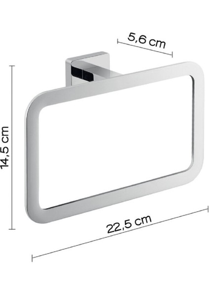 Atena Havluluk, Yuvarlak, 22.5 cm - Krom indirimleri