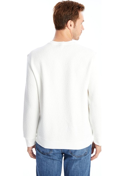 Yeni Sezon Bisiklet Yaka Uzun Kollu Erkek Dokulu Sweatshirt fırsatları