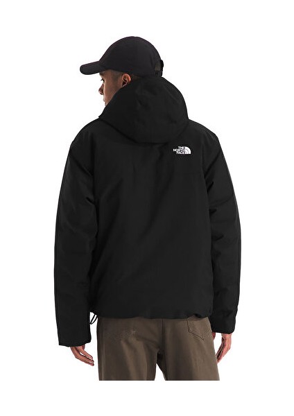 M Mtn Range Down Hooded Jacket Erkek Outdoor Montu (600 Dolgu Kaz Tüyü) NF0A88WDKX71 Siyah