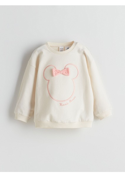 Yeni Sezon Bisiklet Yaka Uzun Kollu Minnie Mouse Baskılı Kız Bebek Pijama Takımı fiyatları