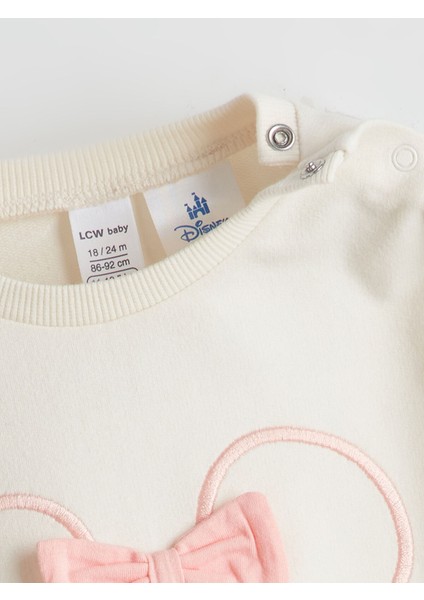 Yeni Sezon Bisiklet Yaka Uzun Kollu Minnie Mouse Baskılı Kız Bebek Pijama Takımı fırsatları