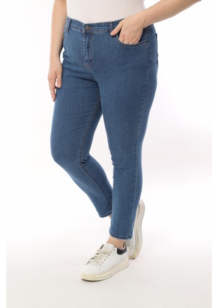 Kadın Battal Düz Jeans modelleri