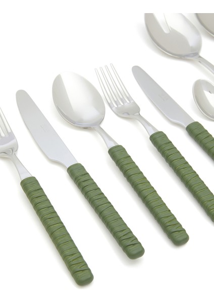 Ratan Yeşil 74 Parça Çatal Bıçak Kaşık Seti fiyatları