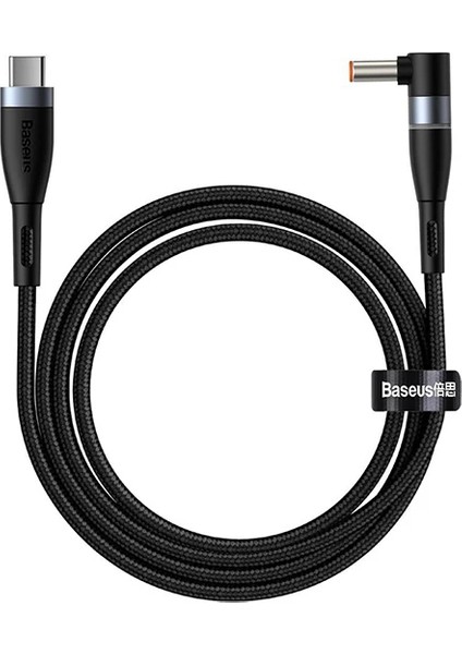 Baseus Zinc Manyetik Type-C To Dc Round (55X25MM) Lenovo Laptop Şarj Kablosu 100W 2M-(1903)