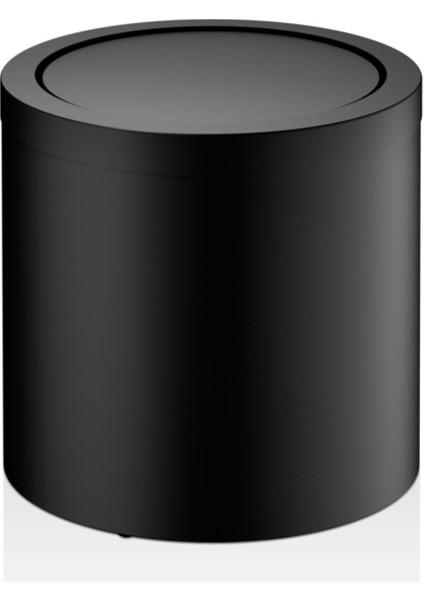 Çöp Kovası, Sallanır Kapak, 7lt, Ø20XH21CM - Mat Siyah