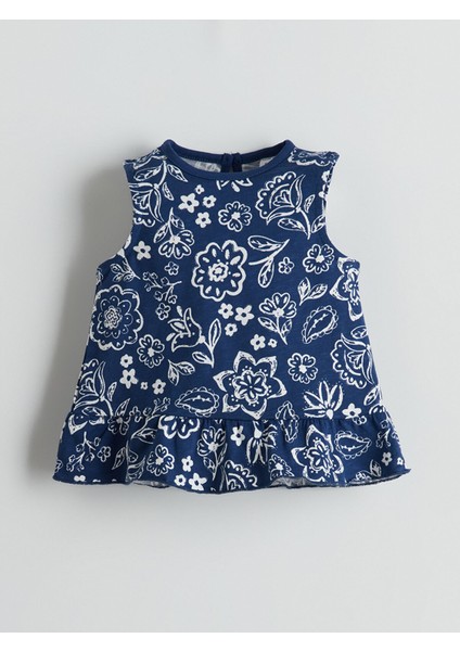 Yeni Sezon Bisiklet Yaka Çiçekli Kız Bebek Bluz ve Şort 2'li fiyatları